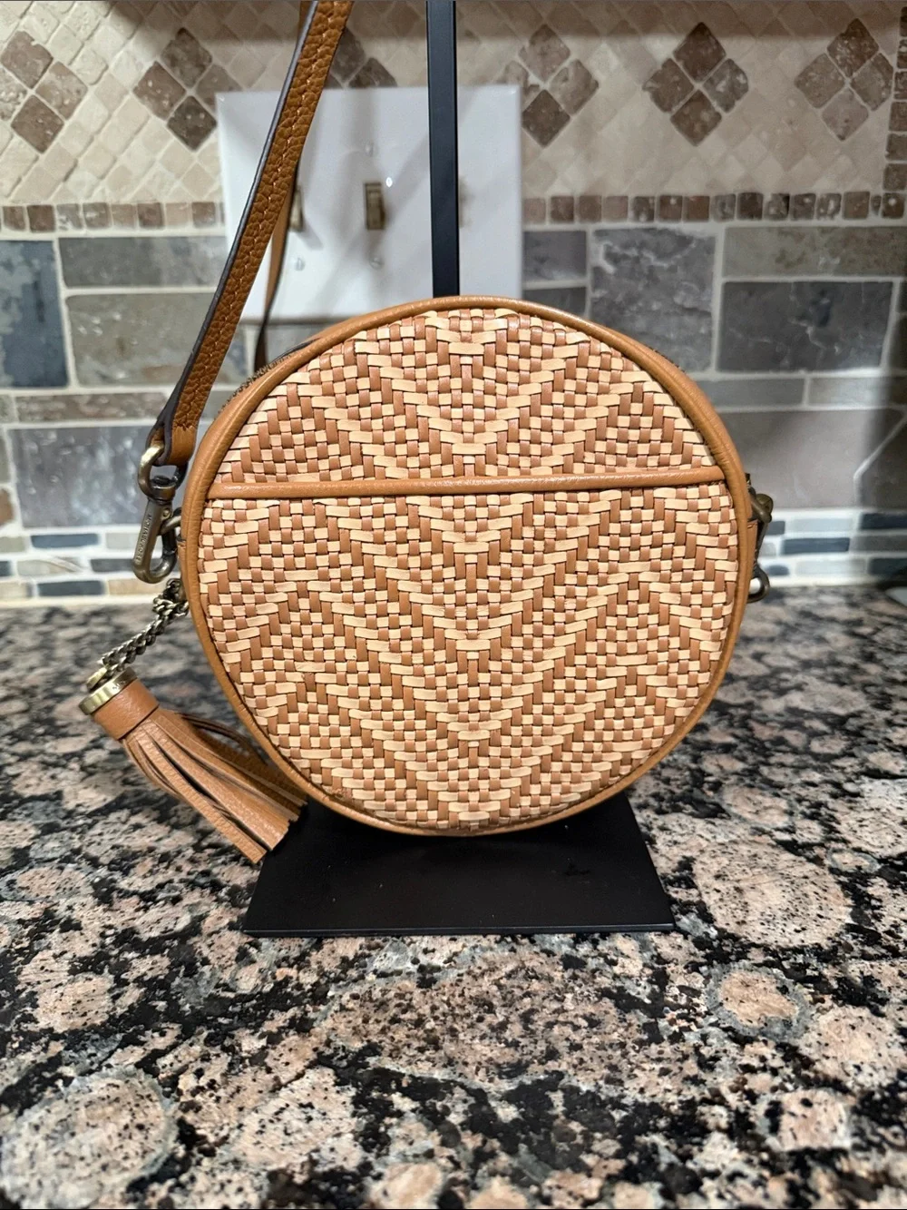 Michael Kors Woven Chevron Canteen Bag